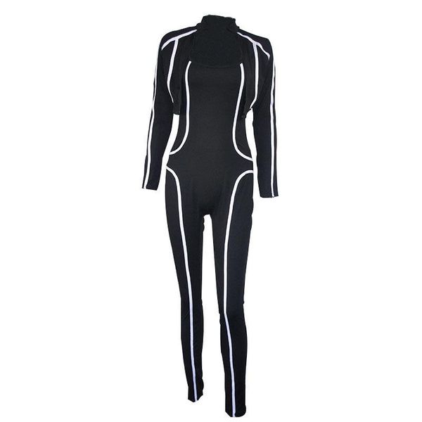 plus size yoga set women jumpsuit workout gym suits female 2 pieces shirt long sleeves fitness running clothing 5xl kg-84, White;red